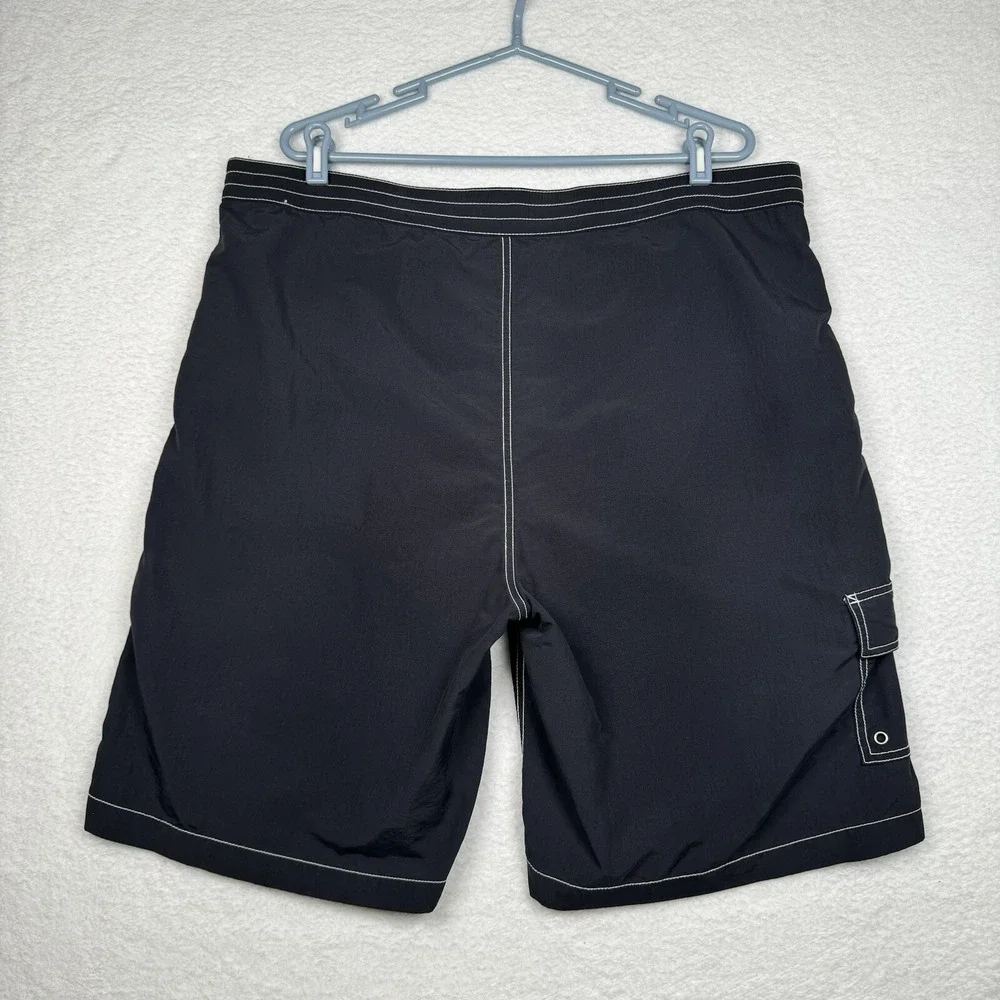 Vintage Polo Ralph Lauren Board Shorts Mens XXL - Black Cargo Drawstring